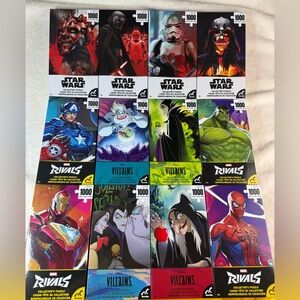 12 jigsaw puzzles Disney and Star Wars and Marvel Puzzle Set 1000 pieces NEW